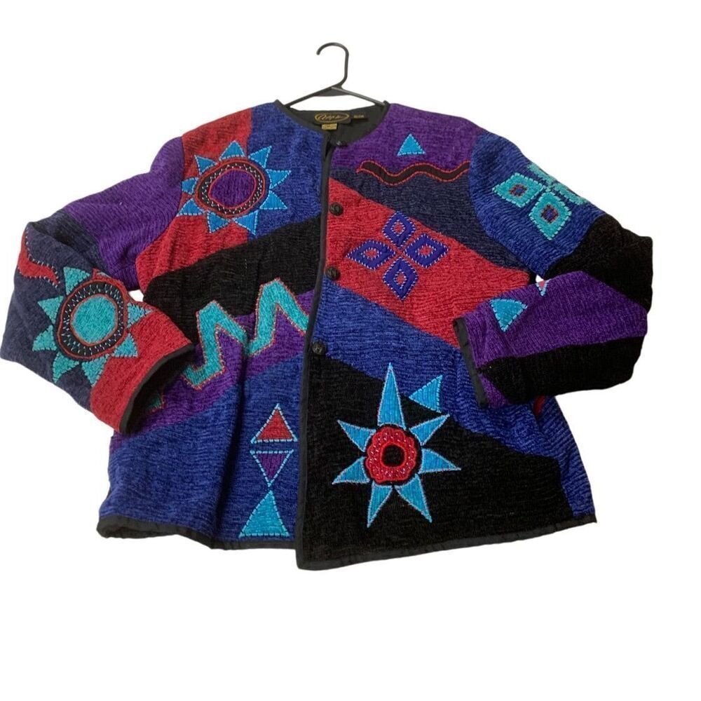 Vintage Patchwork Quilt Lined Jacket - image 1